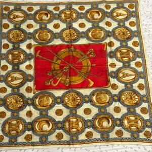 Celine Vintage Patterned Silk Scarf